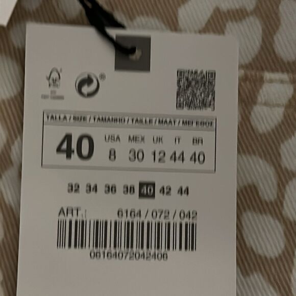 ZARA | Taupe Brown | LEOPARD Z1975 HIGH RISE DENIM SHORTS - Picture 6 of 7